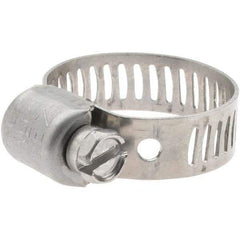 Made in USA - SAE Size 6, 7/16 to 25/32" Diam, Stainless Steel Miniature Worm Drive Clamp - 5/16" Wide - Best Tool & Supply