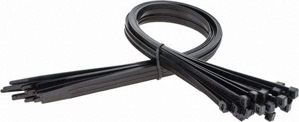 Value Collection - 36" Long Black Nylon Standard Cable Tie - 175 Lb Tensile Strength, 278mm Max Bundle Diam - Best Tool & Supply