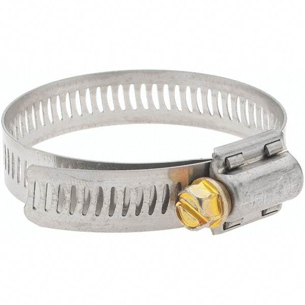 Made in USA - SAE Size 32, 1-9/16 to 2-1/2" Diam, Stainless Steel Worm Drive Clamp - Best Tool & Supply