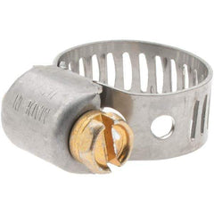 Made in USA - SAE Size 4, 7/32 to 5/8" Diam, Stainless Steel Worm Drive Clamp - Best Tool & Supply