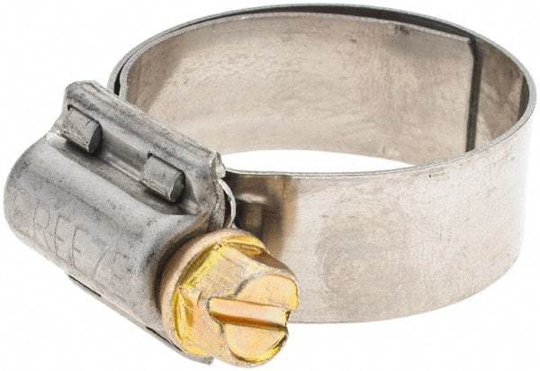 Made in USA - SAE Size 12, 11/16 to 1-1/4" Diam, Stainless Steel Protective Liner Worm Drive Clamp - Best Tool & Supply