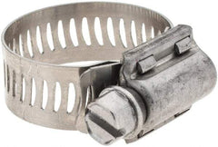 Made in USA - SAE Size 12, 11/16 to 1-1/4" Diam, Stainless Steel Worm Drive Clamp - Best Tool & Supply