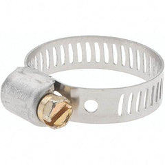 Made in USA - SAE Size 10, 9/16 to 1-1/16" Diam, Stainless Steel Miniature Worm Drive Clamp - 5/16" Wide - Best Tool & Supply