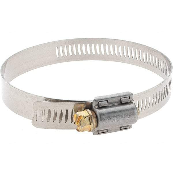 Made in USA - SAE Size 48, 2-9/16 to 3-1/2" Diam, Stainless Steel Worm Drive Clamp - Best Tool & Supply