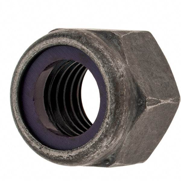 Value Collection - 5/8-11 UNC Grade 8 Hex Lock Nut with Nylon Insert - 15/16" Width Across Flats, 3/4" High, Uncoated - Best Tool & Supply