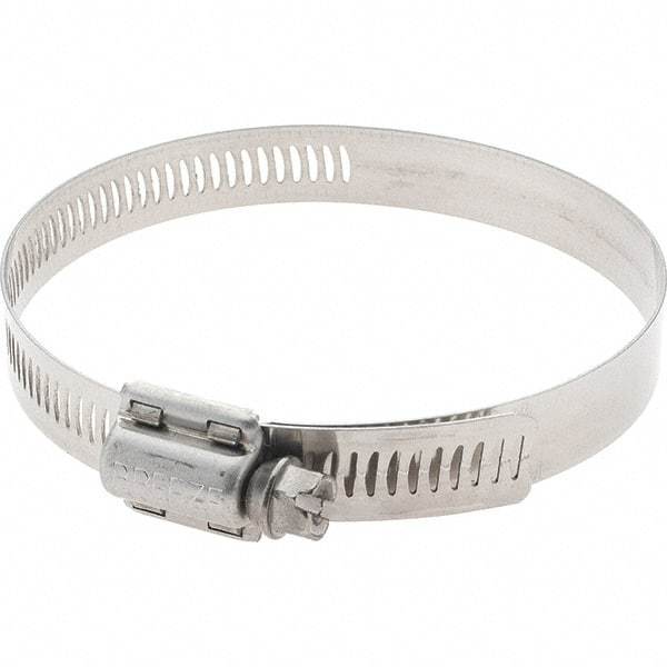 Made in USA - SAE Size 56, 3-1/16 to 4" Diam, Stainless Steel Worm Drive Clamp - Best Tool & Supply