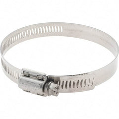 Made in USA - SAE Size 56, 3-1/16 to 4" Diam, Stainless Steel Worm Drive Clamp - Best Tool & Supply