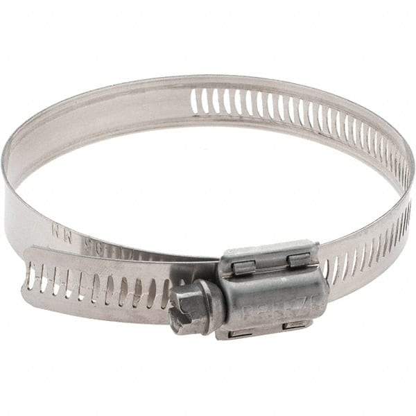 Made in USA - SAE Size 52, 2-13/16 to 2-3/4" Diam, Stainless Steel Worm Drive Clamp - Best Tool & Supply