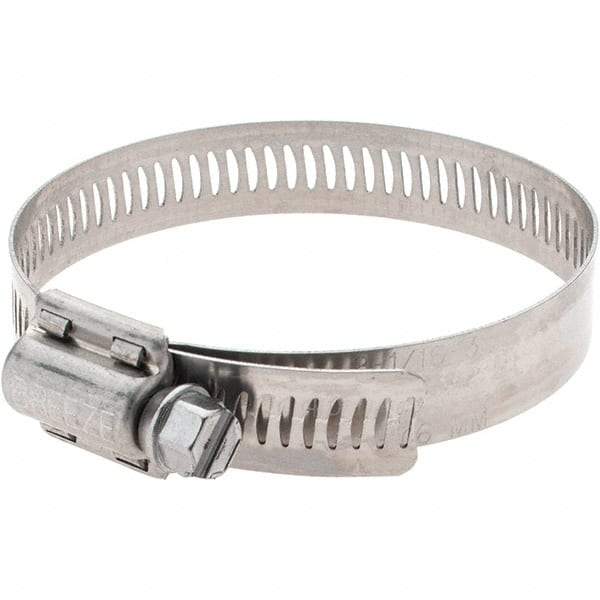 Made in USA - SAE Size 40, 2-1/16 to 3" Diam, Stainless Steel Worm Drive Clamp - Best Tool & Supply