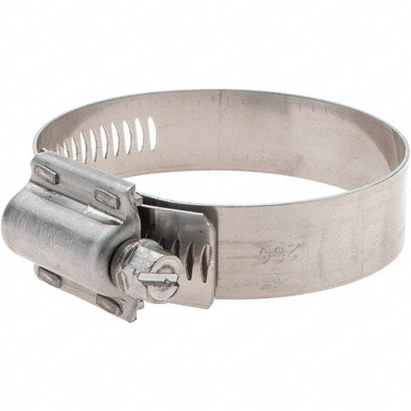 Made in USA - 1-3/4 to 2-5/8" Diam, Stainless Steel High Torque Worm Drive Clamp - Best Tool & Supply