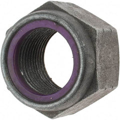 Value Collection - 1-1/8 - 12 UNF Grade 8 Hex Lock Nut with Nylon Insert - 1-5/8" Width Across Flats, 1-11/64" High, Uncoated - Best Tool & Supply