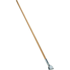 Made in USA - 60" Wood Clamp Jaw Mop Handle - 15/16" Handle Diam, Use with Dust Mops - Best Tool & Supply