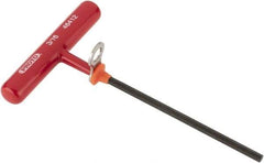 Proto - 3/16" Hex, Tethered T-Handle Cushion Grip, Hex Key - 6" OAL, Alloy Steel, Inch System of Measurement - Best Tool & Supply