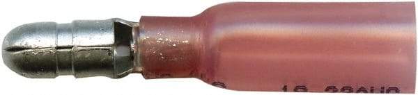 Value Collection - 20 to 18 AWG Crimp Bullet Connector - 0.18" Bullet Diam, Red Heat Shrink & Polyolefin Insulation - Best Tool & Supply