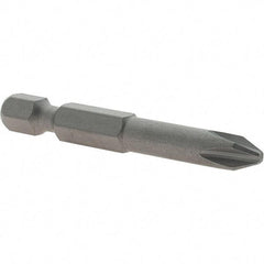 VEGA Industries - #2, Insert Phillips Screwdriver Bit - 1/4" Drive, 2" OAL - Best Tool & Supply