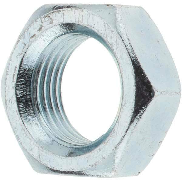 Value Collection - 5/8-18 UNF Steel Right Hand Hex Jam Nut - 15/16" Across Flats, 3/8" High, Uncoated - Best Tool & Supply