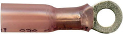 Value Collection - 22-18 AWG Partially Insulated Crimp Connection Circular Ring Terminal - #8 Stud, Copper Contact - Best Tool & Supply