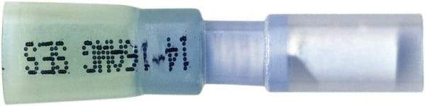 Value Collection - 16 to 14 AWG Crimp Bullet Connector - 0.176" Bullet Diam, Blue Heat Shrink & Polyolefin Insulation - Best Tool & Supply