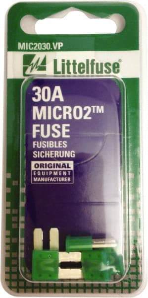 Littelfuse - 30 Amp, 32 VDC, Automotive Fuse - 9.1" Long, Green, Littlefuse 327030 - Best Tool & Supply