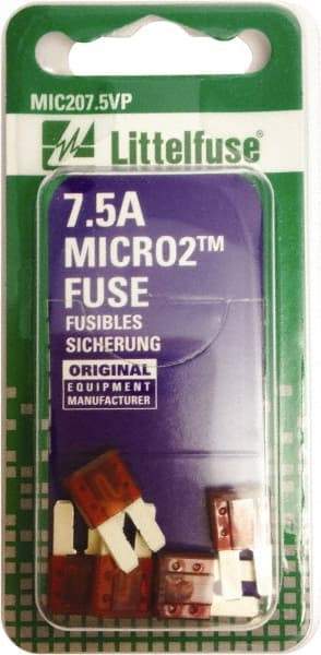 Littelfuse - 7.5 Amp, 32 VDC, Automotive Fuse - 9.1" Long, Brown, Littlefuse 327075 - Best Tool & Supply