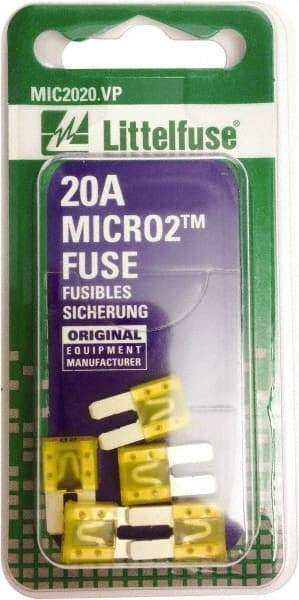 Littelfuse - 20 Amp, 32 VDC, Automotive Fuse - 9.1" Long, Yellow, Littlefuse 327020 - Best Tool & Supply