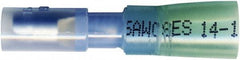 Value Collection - 16 to 14 AWG Crimp Bullet Connector - 0.157" Bullet Diam, Blue Heat Shrink & Polyolefin Insulation - Best Tool & Supply