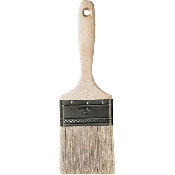 Krylon - 11/16" Flat White China Bristle Wall Brush - 3" Bristle Length, 3" Wood Beavertail Handle - Best Tool & Supply