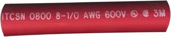 Value Collection - 6" Long, 3:1, Polyolefin Heat Shrink Electrical Tubing - Red - Best Tool & Supply