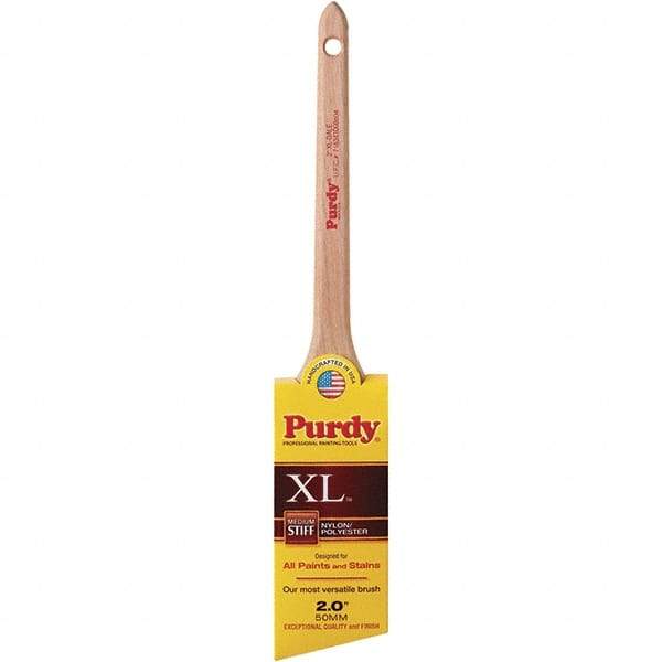 Krylon - 3/8" Angled Nylon/Polyester Angular Brush - 2" Bristle Length, 2-7/16" Wood Rattail Handle - Best Tool & Supply