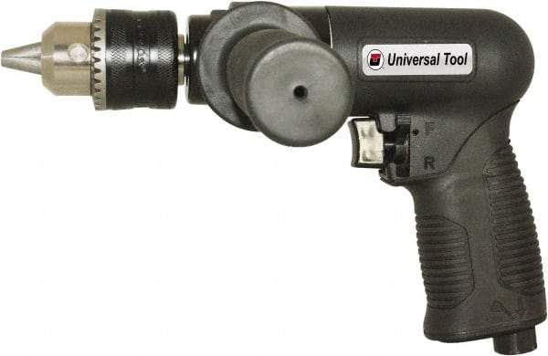 Florida Pneumatic - 1/2" Reversible Keyed Chuck - Pistol Grip Handle, 450 RPM, 4 CFM, 0.75 hp, 90 psi - Best Tool & Supply