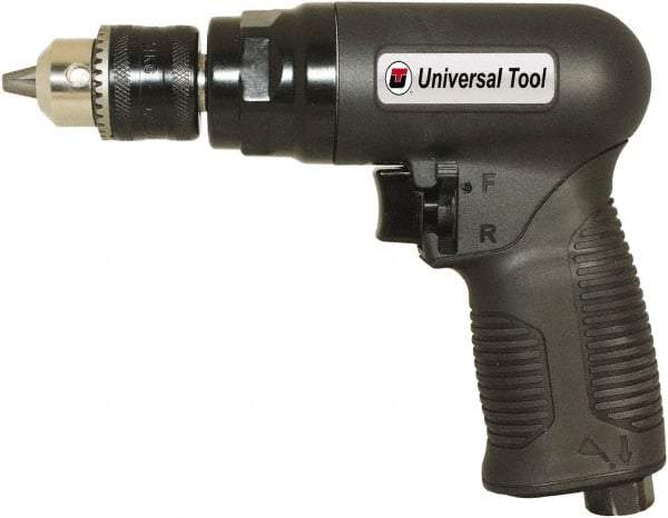 Florida Pneumatic - 3/8" Reversible Keyed Chuck - Pistol Grip Handle, 1,800 RPM, 4 CFM, 0.75 hp, 90 psi - Best Tool & Supply