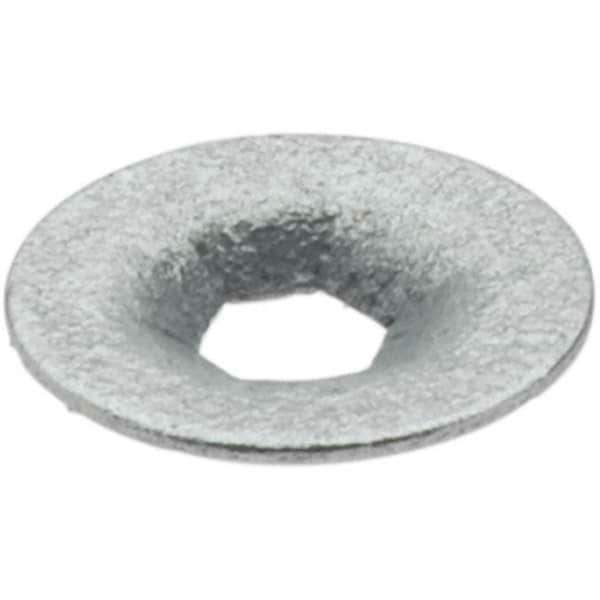 Value Collection - 3/8" OD, Spring Steel Push Nut - Zinc-Plated, 1/8" Shaft Diam - Best Tool & Supply