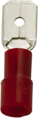 Value Collection - 22 to 16 AWG, PC, Partially Insulated, Male Wire Disconnect - 1/4" Wide Tab, Red, cUL Listed, RoHS Compliant, UL Listed - Best Tool & Supply