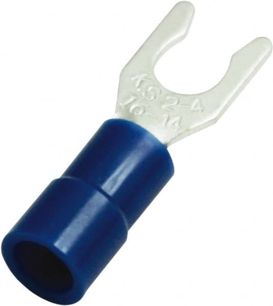 Value Collection - #8 Stud, 16 to 14 AWG Compatible, Partially Insulated, Locking Fork Terminal - Best Tool & Supply