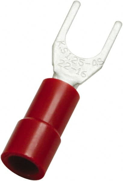 Value Collection - #6 Stud, 22 to 16 AWG Compatible, Partially Insulated, Standard Fork Terminal - Best Tool & Supply