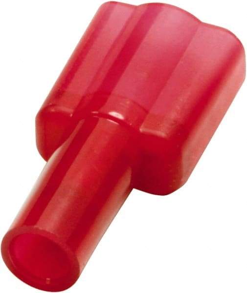 Value Collection - 22 to 16 AWG, Nylon, Fully Insulated, Male Wire Disconnect - 1/4" Wide Tab, Red - Best Tool & Supply