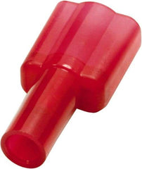 Value Collection - 22 to 16 AWG, Nylon, Fully Insulated, Male Wire Disconnect - 1/4" Wide Tab, Red - Best Tool & Supply