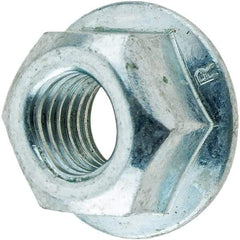 Value Collection - M8x1.25, 17mm Flange Diam, 13mm Across Flats, Flange Nut - Grade Grade 9 Steel, Zinc Finish - Best Tool & Supply