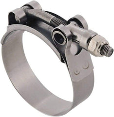 IDEAL TRIDON - 2.88 to 3.19" Hose, 3/4" Wide, T-Bolt Channel Bridge Clamp - 2.88 to 3.19" Diam, Stainless Steel - Best Tool & Supply