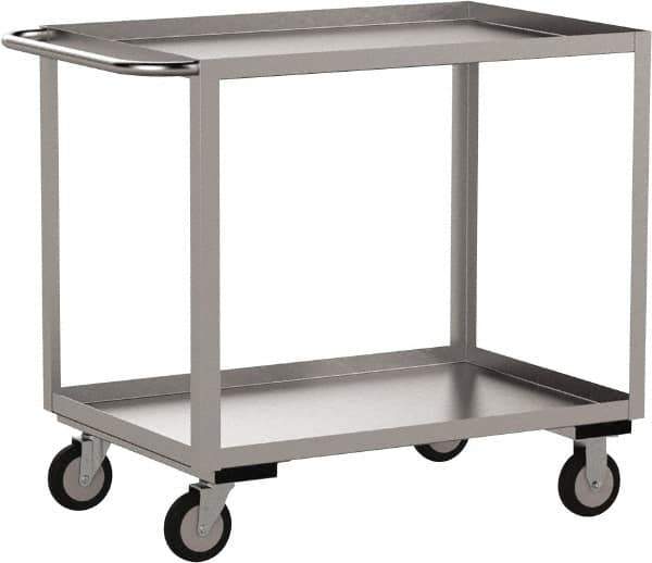 Jamco - 1,200 Lb Capacity, 36" Wide x 18" Long x 39" High Shelf Cart - 2 Shelf, Stainless Steel - Best Tool & Supply