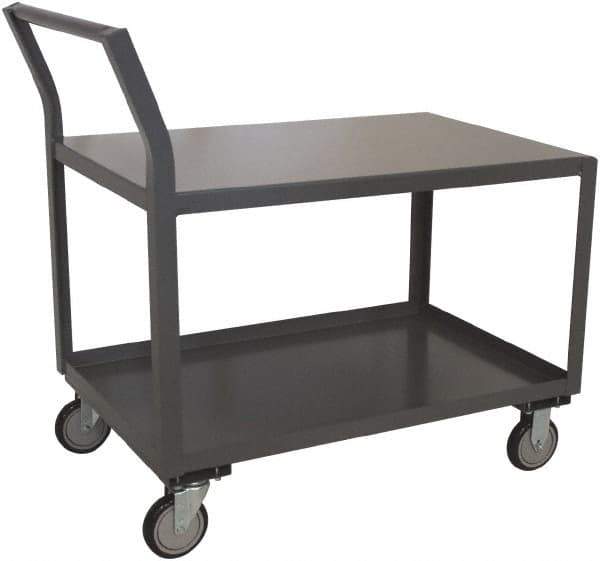 Jamco - 1,200 Lb Capacity, 36" Wide x 48" Long x 27" High Heavy Duty Service Cart - 2 Shelf, Steel - Best Tool & Supply