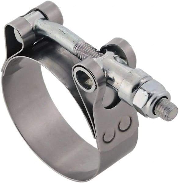 IDEAL TRIDON - 2.13 to 2.44" Hose, 3/4" Wide, T-Bolt Hose Clamp - 2.13 to 2.44" Diam, Stainless Steel - Best Tool & Supply