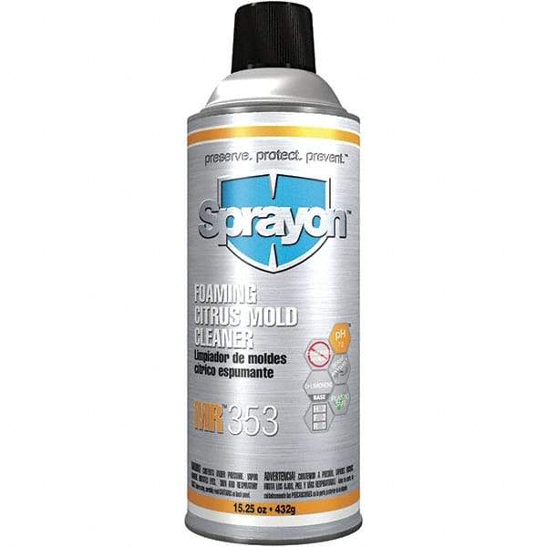 Sprayon - 15.25 Ounce Aerosol Can, White, Mold Cleaner - d-Limonene Composition - Best Tool & Supply