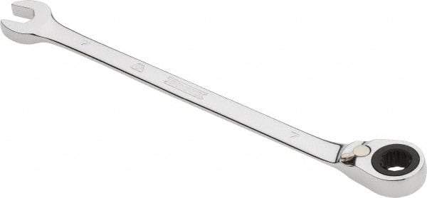 Proto - 7mm 12 Point Combination Wrench - 0° Offset Angle, 5-1/2" OAL, Steel, Chrome Finish - Best Tool & Supply