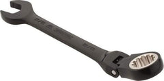 Proto - 5/8" 12 Point Flexhead Combination Wrench - 15° Offset Angle, 7" OAL, Steel, Black Chrome Finish - Best Tool & Supply