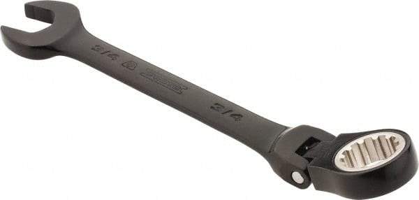 Proto - 3/4" 12 Point Flexhead Combination Wrench - 15° Offset Angle, 8" OAL, Steel, Black Chrome Finish - Best Tool & Supply