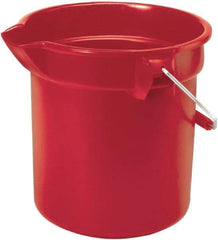 Rubbermaid - 14 Qt, 285.75mm High, High-Density Polyethylene Round Red Single Pail with Pour Spout - Handle Included, 12" Top Diam - Best Tool & Supply