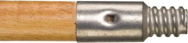 Rubbermaid - 60 x 1-1/16" Wood Handle for Push Brooms - Threaded Connection, Tan - Best Tool & Supply