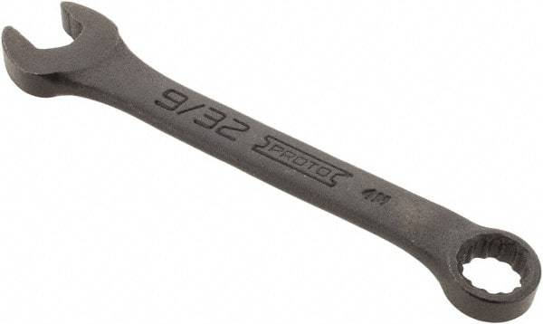 Proto - 9/32" 12 Point Offset Combination Wrench - 15° Offset Angle, 3-25/64" OAL, Steel, Black Finish - Best Tool & Supply