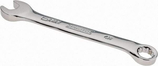 Proto - 6mm 12 Point Offset Combination Wrench - 15° Offset Angle, 3-1/4" OAL, Steel, Chrome Finish - Best Tool & Supply